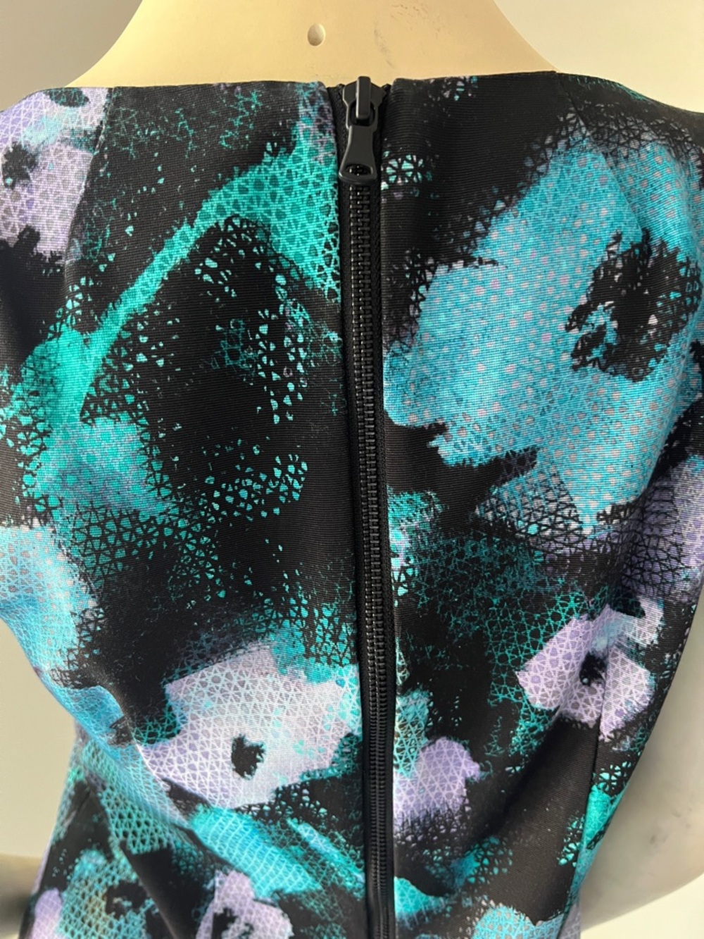 Milly Floral Mini Dress Cocktail 80's Party Puff Sleeves . Size 6. - Picture 4 of 6